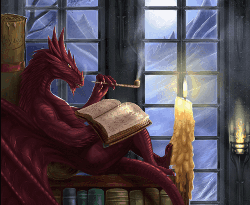 Reading Dragon Smoking Pipe meme template