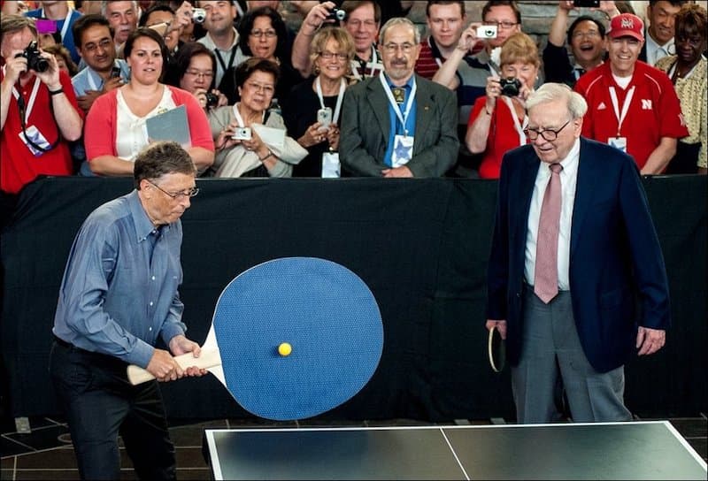 Bill Gates' Giant Ping Pong Paddle meme template