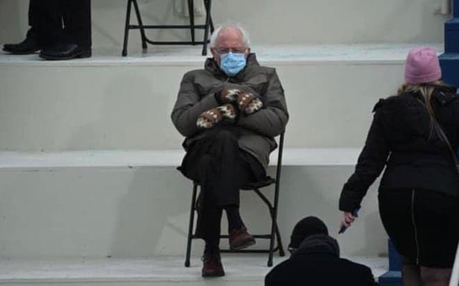 Bernie Sanders In a Chair meme template