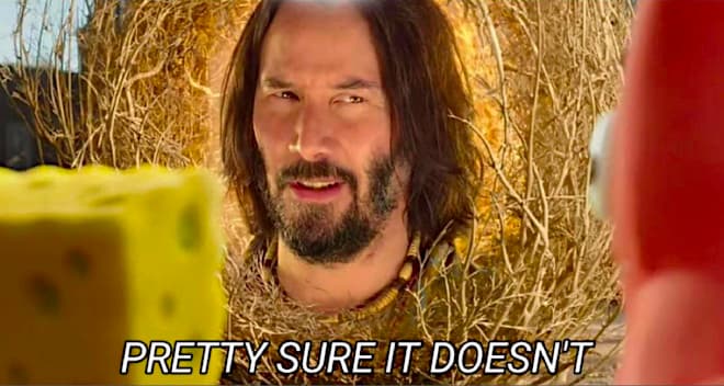 Tumbleweed Keanu Reeves meme template