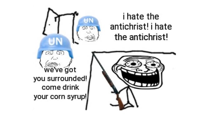 I Hate the Antichrist meme template