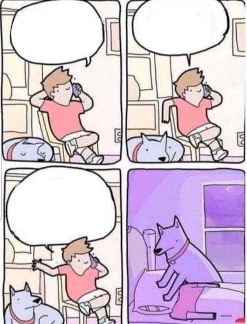 Dog Smothering Owner meme template