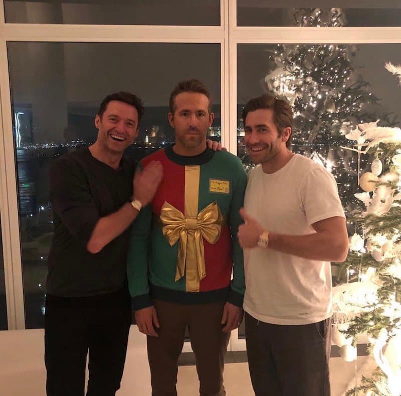 Ryan Reynolds Between Hugh Jackman and Jake Gyllenhaal meme template