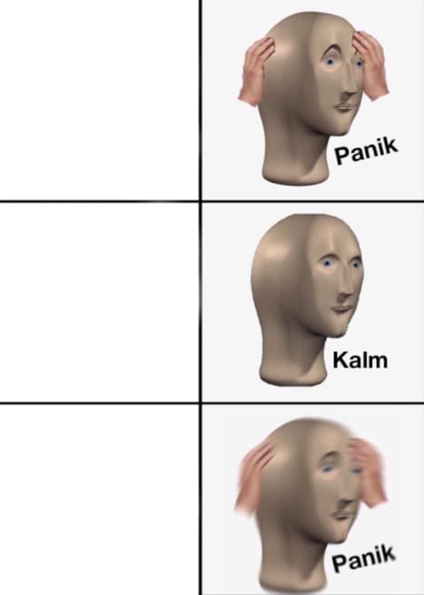 Panik Kalm meme template