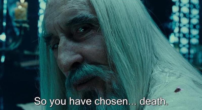 So you have chosen... death. meme template