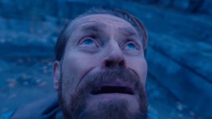 Willem Dafoe Looking Up meme template