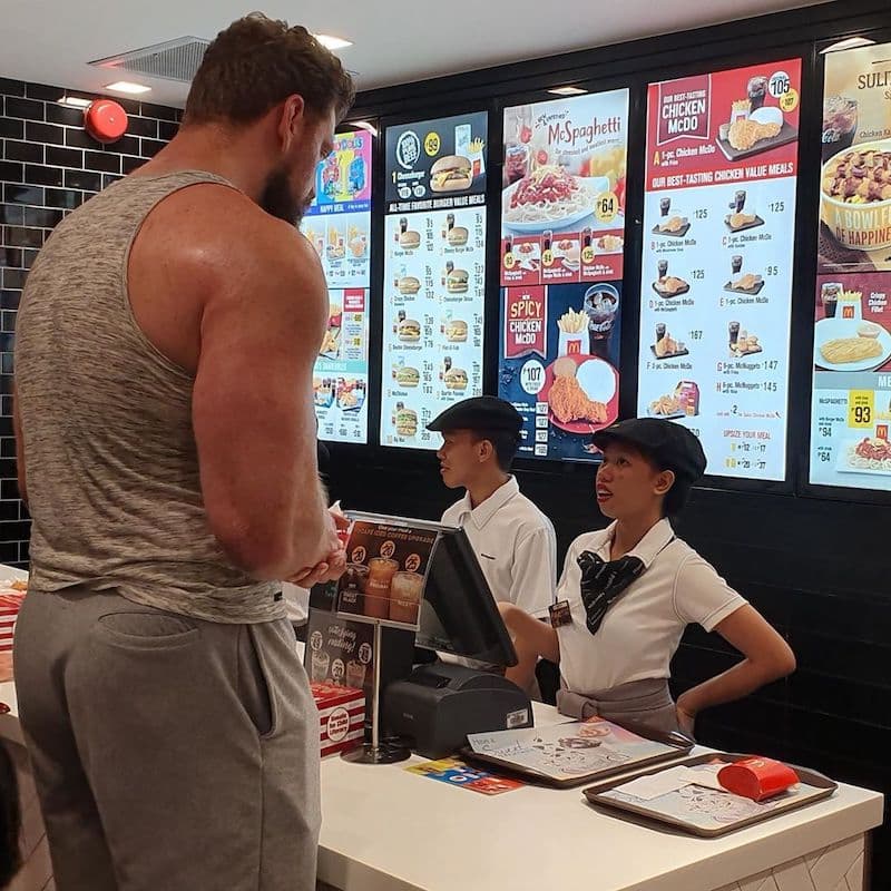 Big Guy Ordering at McDonald's meme template