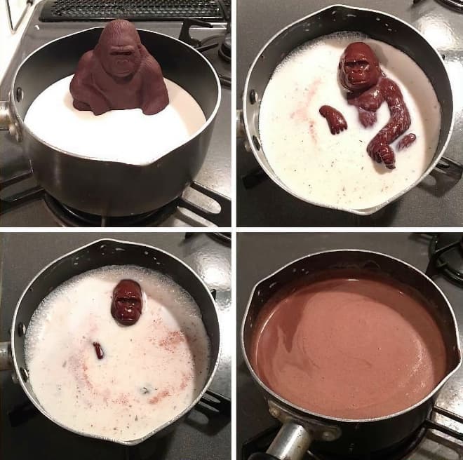 Chocolate Gorilla Melting meme template
