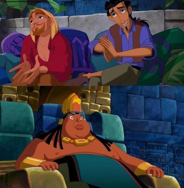 Tulio And Miguel Lying To Chief Tannabok meme template