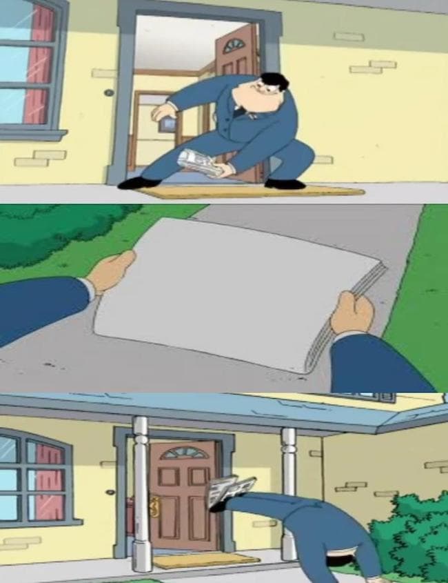 American Dad Newspaper meme template