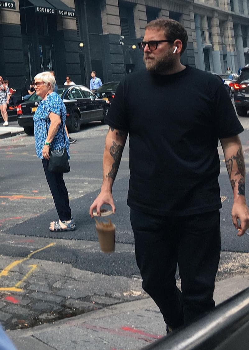 Jonah Hill Dropping Coffee meme template