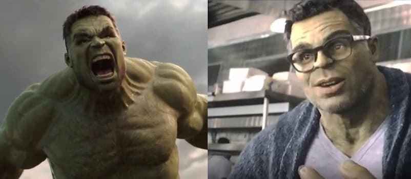 Angry Hulk vs Civil Hulk meme template