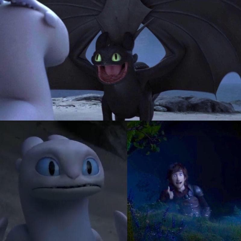 Toothless Presents Himself meme template
