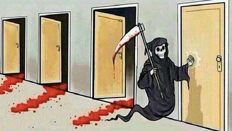 Death Knocking On Doors meme template