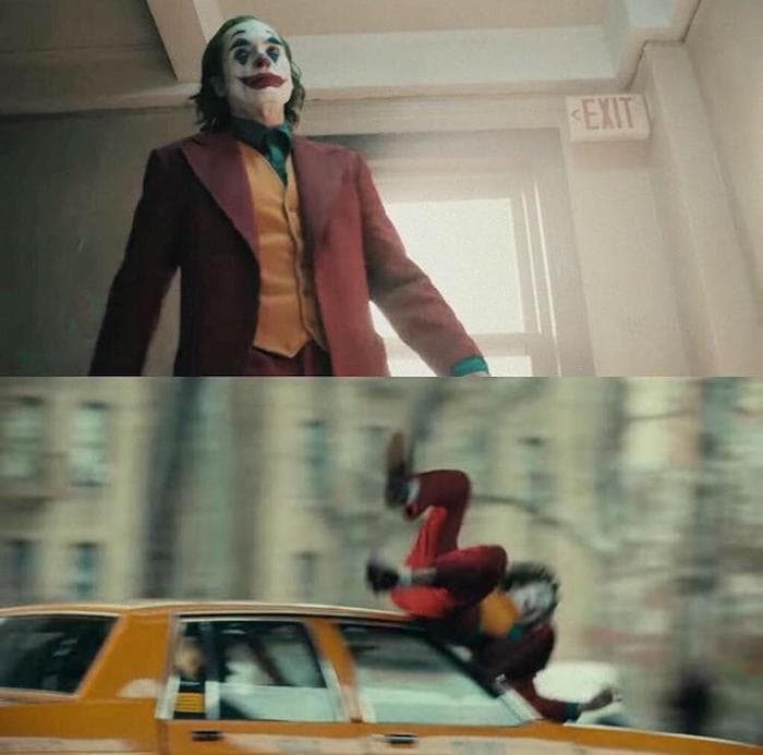 Joker Hit By Car meme template