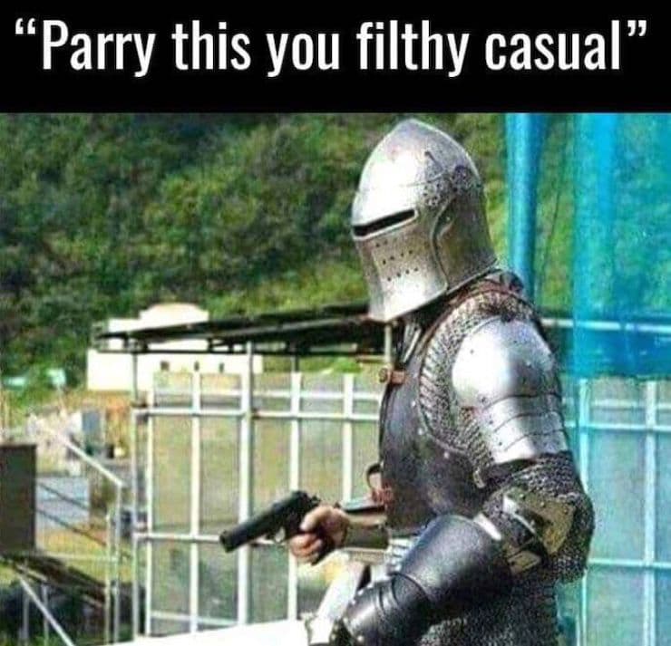 Parry This You Filthy Casual meme template