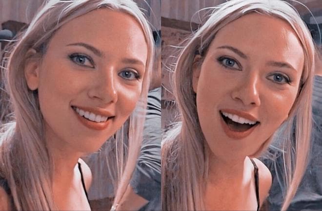 Surprised Scarlett Johansson meme template