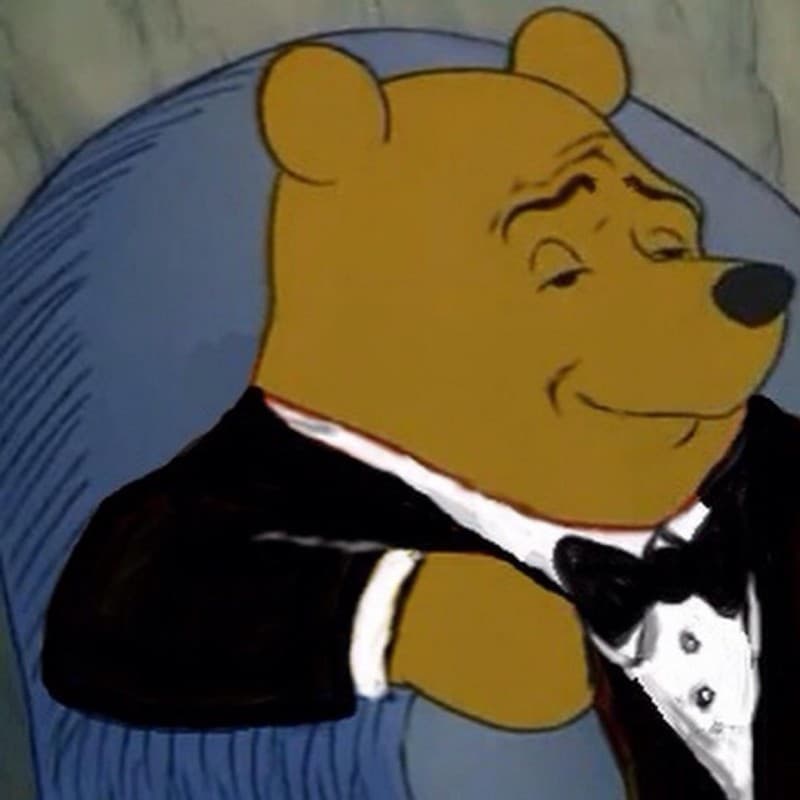 Tuxedo Winnie the Pooh meme template