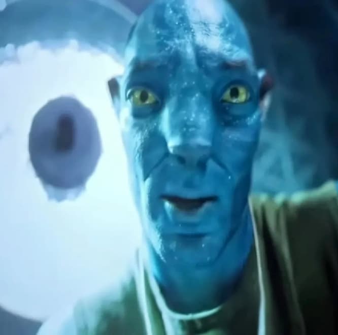 Staring Avatar Guy meme template